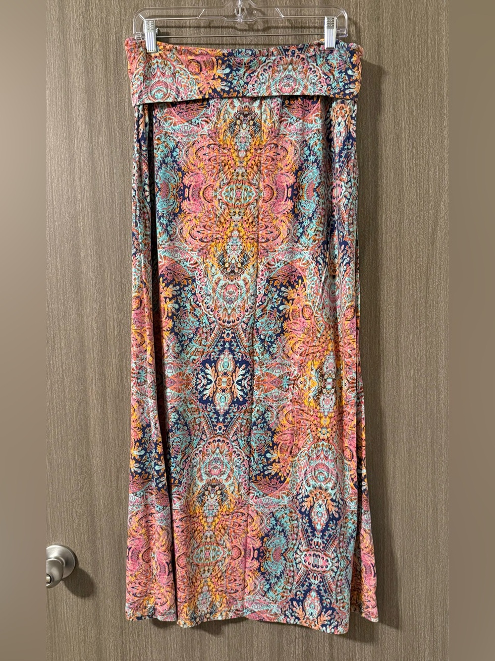 Cynthia Rowley Multicolor Paisley Maxi Skirt - Pink, Blue, Orange, Yellow